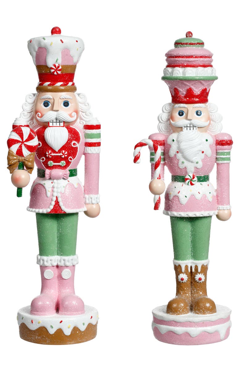 Mark Roberts Peppermint Nutcracker, Set of 2, Main, color, Light Pink