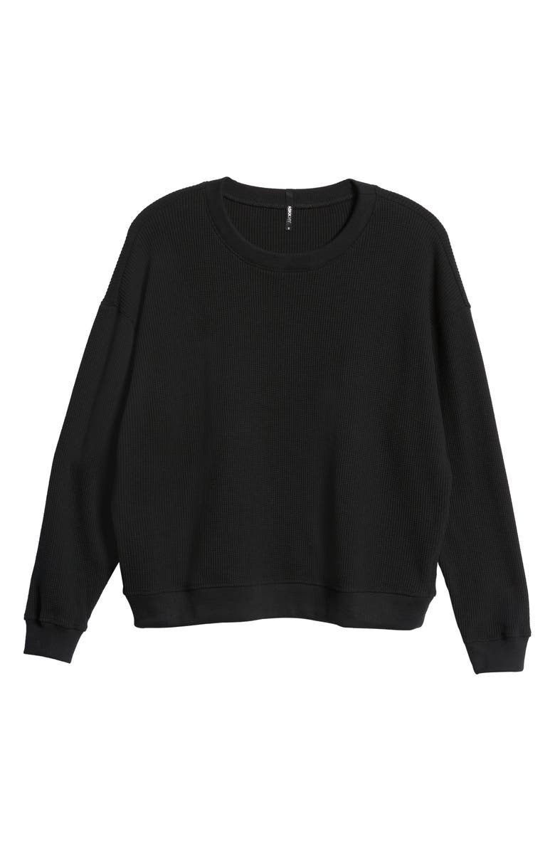 ASKK NY Waffle Knit Sweatshirt, Alternate, color, 