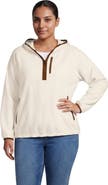 Lands' End Anyweather Raindefense Hooded Half Zip Fleece Pullover