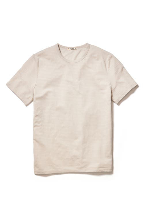 Marine Layer Signature Jacquard Crewneck T-shirt In Neutral