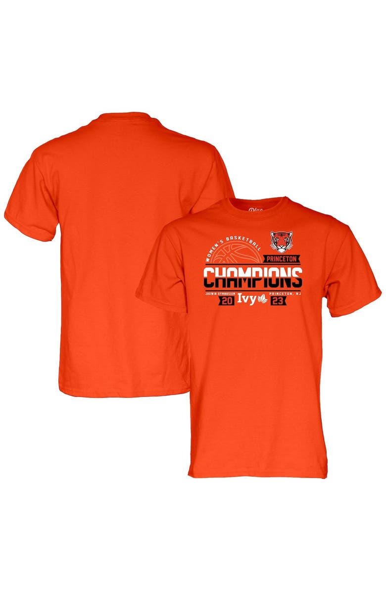BLUE 84 Orange Princeton Tigers 2023 Ivy League Women's Basketball Conference Tournament Champions T-Shirt, Alternate, color, 