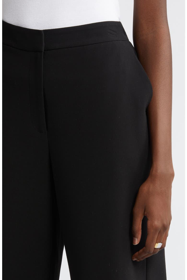 Flat Front Wide Leg Pants, Alternate, color, BLACK