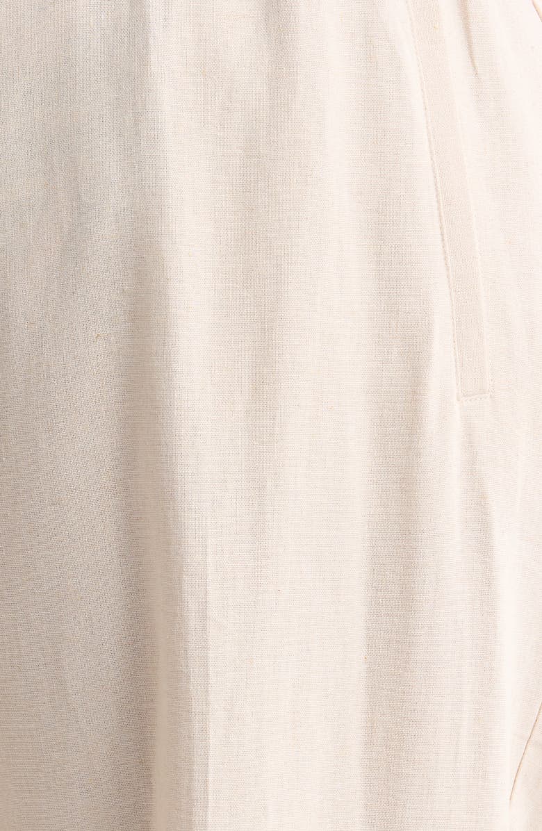 Jones New York Tie Waist Linen Blend Pants, Alternate, color, Natural Stone
