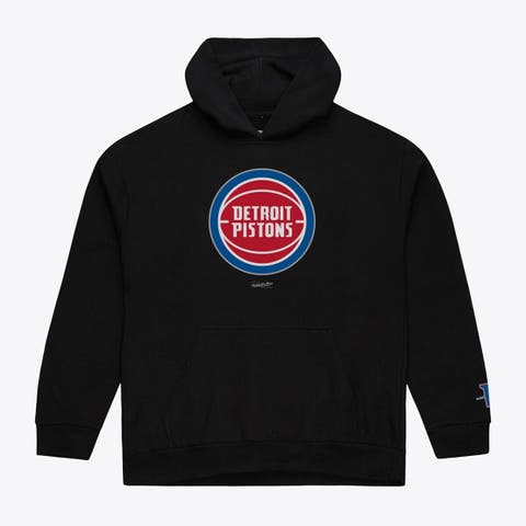 Men's Mitchell & Ness  Black Detroit Pistons Basic Fleece Hoodie
