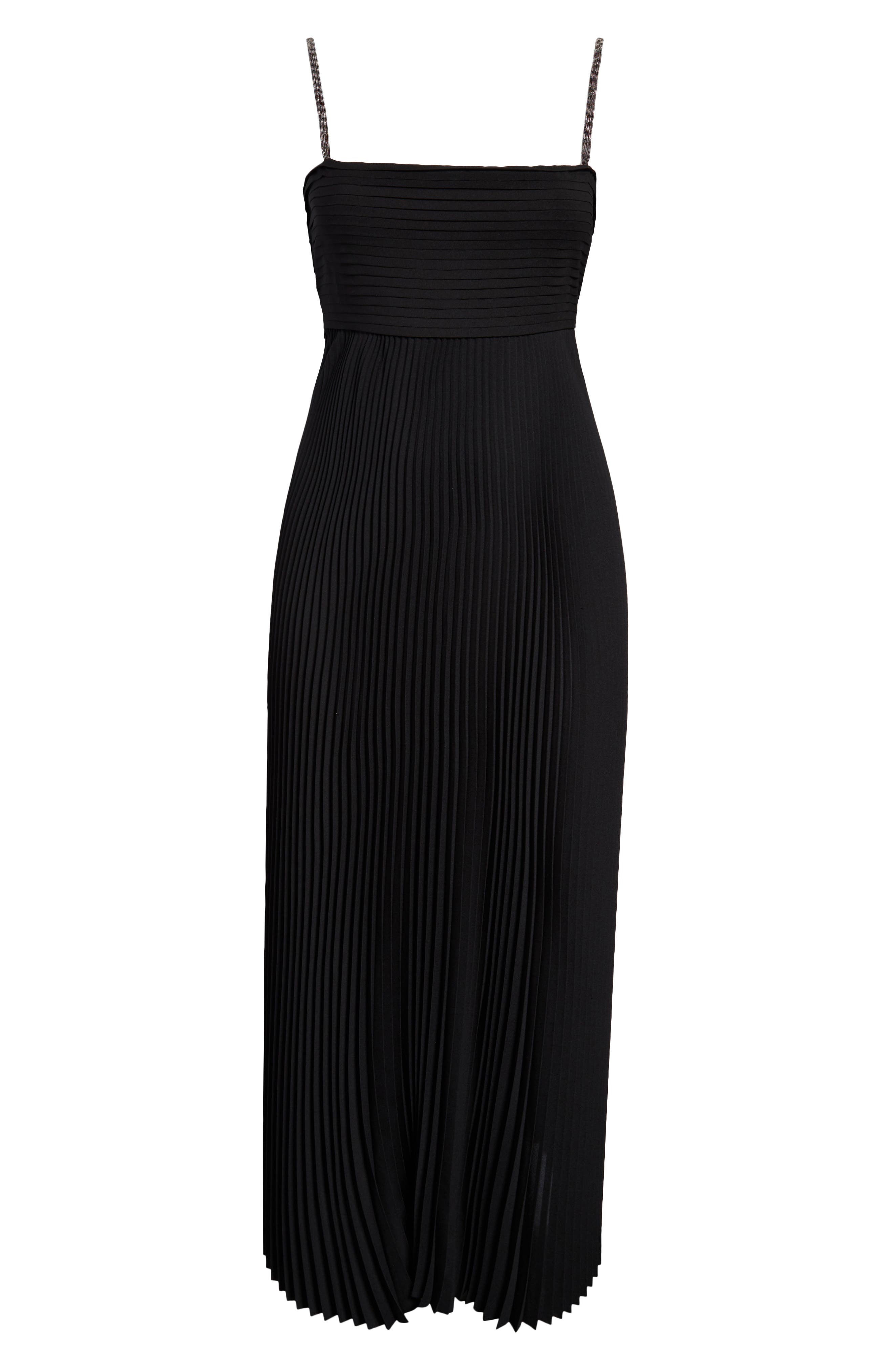 Fabiana Filippi Beaded Strap Pleated Satin Gown (Women) | Nordstrom
