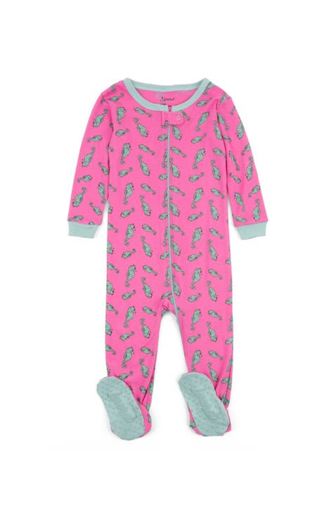 Kids Cotton Footed Printed Pajamas, Animal, Holiday & Fun Prints (Toddler, Little Kid & Big Kid)