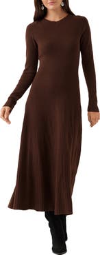 Karen Kane Seamless Rib Sweater Midi Dress