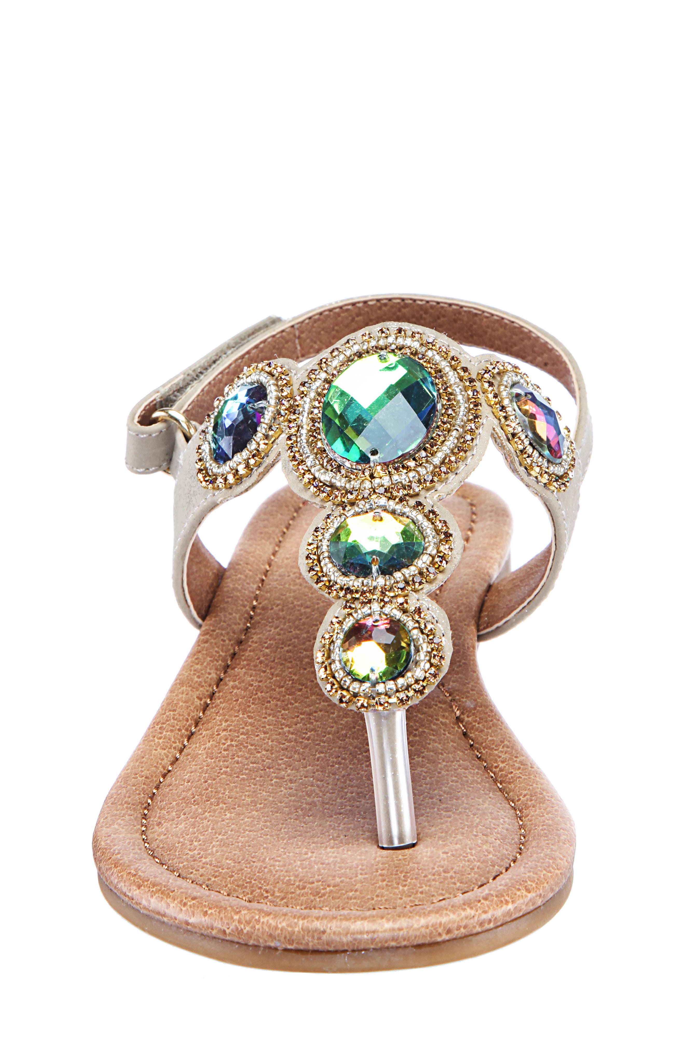 Kellie Thong Sandal, Alternate, color, PLATINO METALLIC