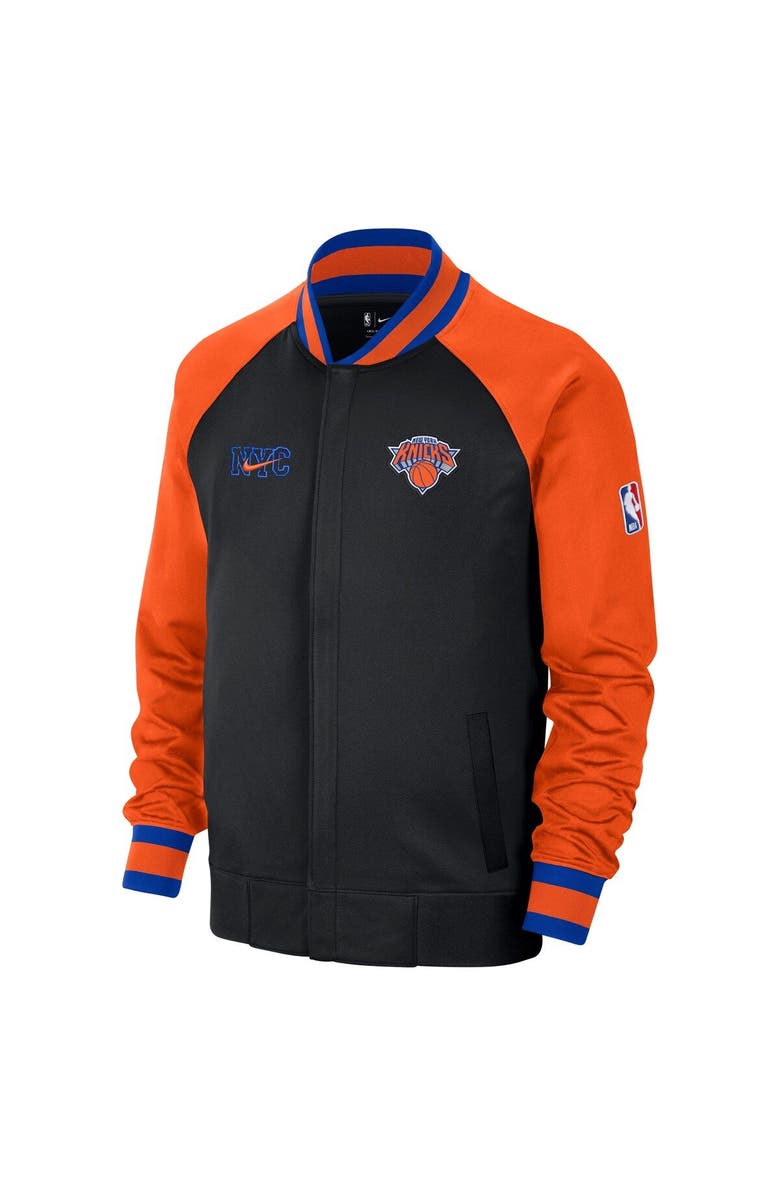 Nike Men's Nike Black/Orange New York Knicks 2022/23 City Edition Showtime Thermaflex Full-Zip Jacket, Alternate, color, 