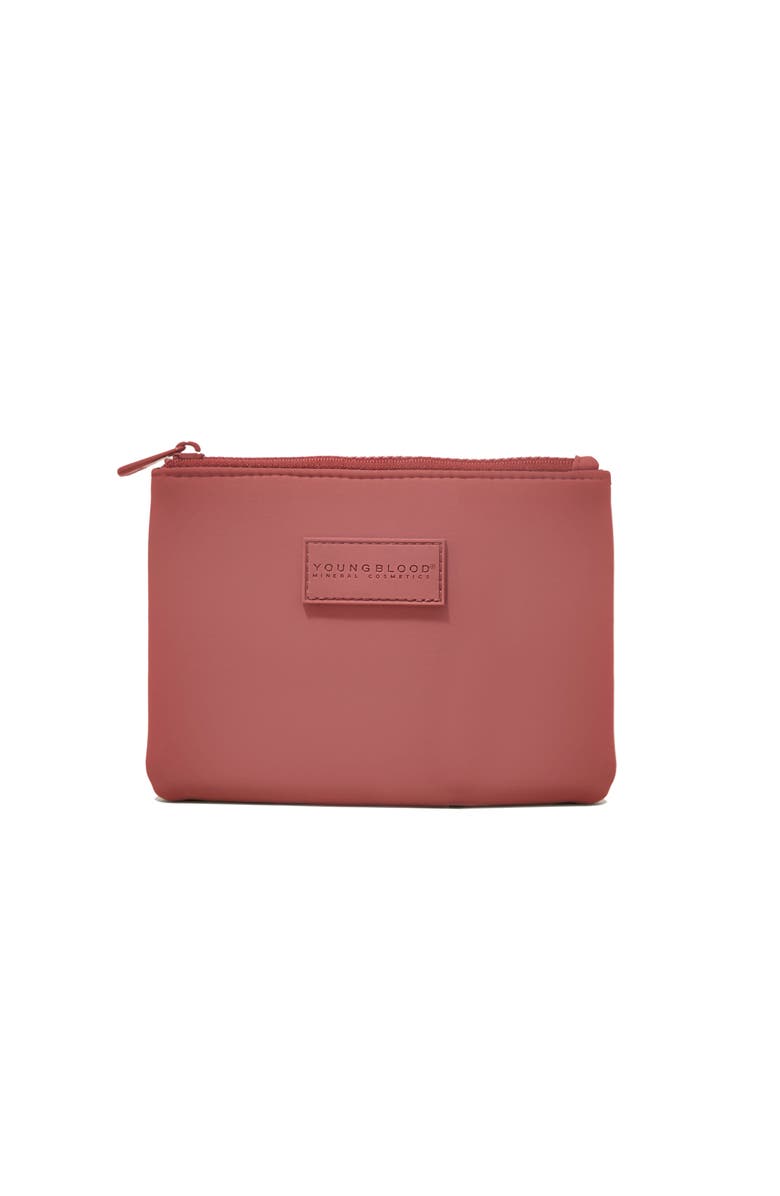 Youngblood Mineral Cosmetics YB Neoprene Makeup Pouch, Main, color, Marsala