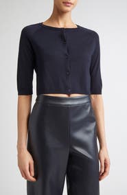 Max Mara Virgin Wool Crop Cardigan