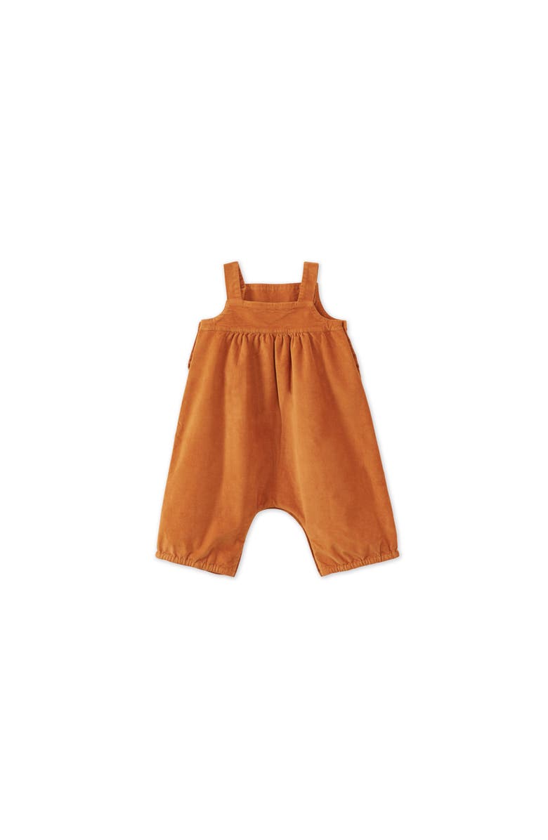 Vild House of Little Organic Cotton Velvet Baby Jumpsuit, Alternate, color, Raw Sienna