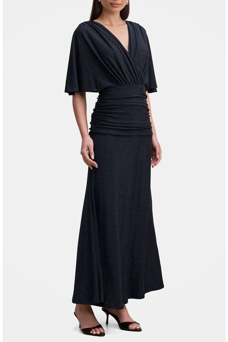 Franca Ruched Maxi Dress, Alternate, color, NAVY