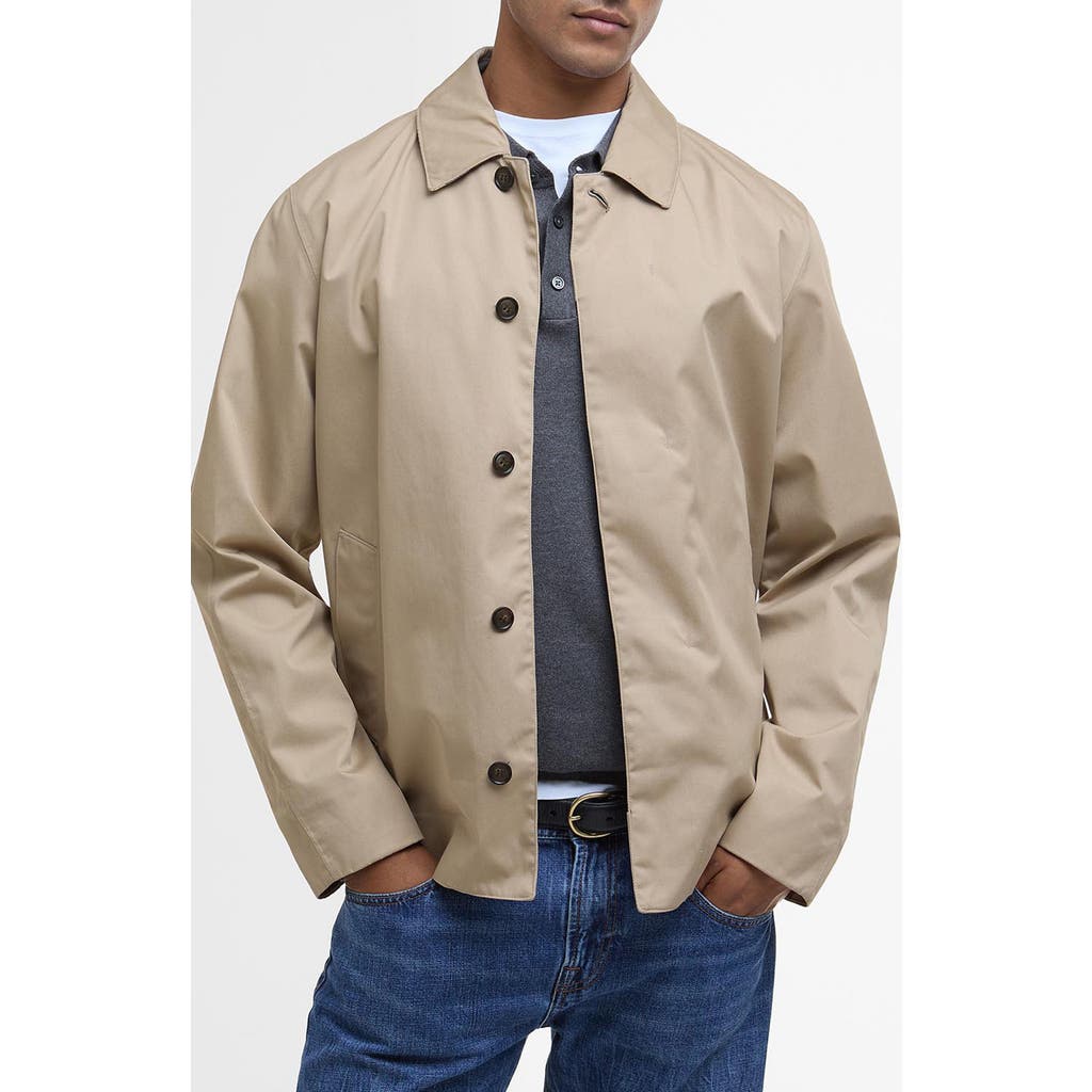 Barbour Short Regular Fit Rokig Waterproof Jacket In Washed Stone