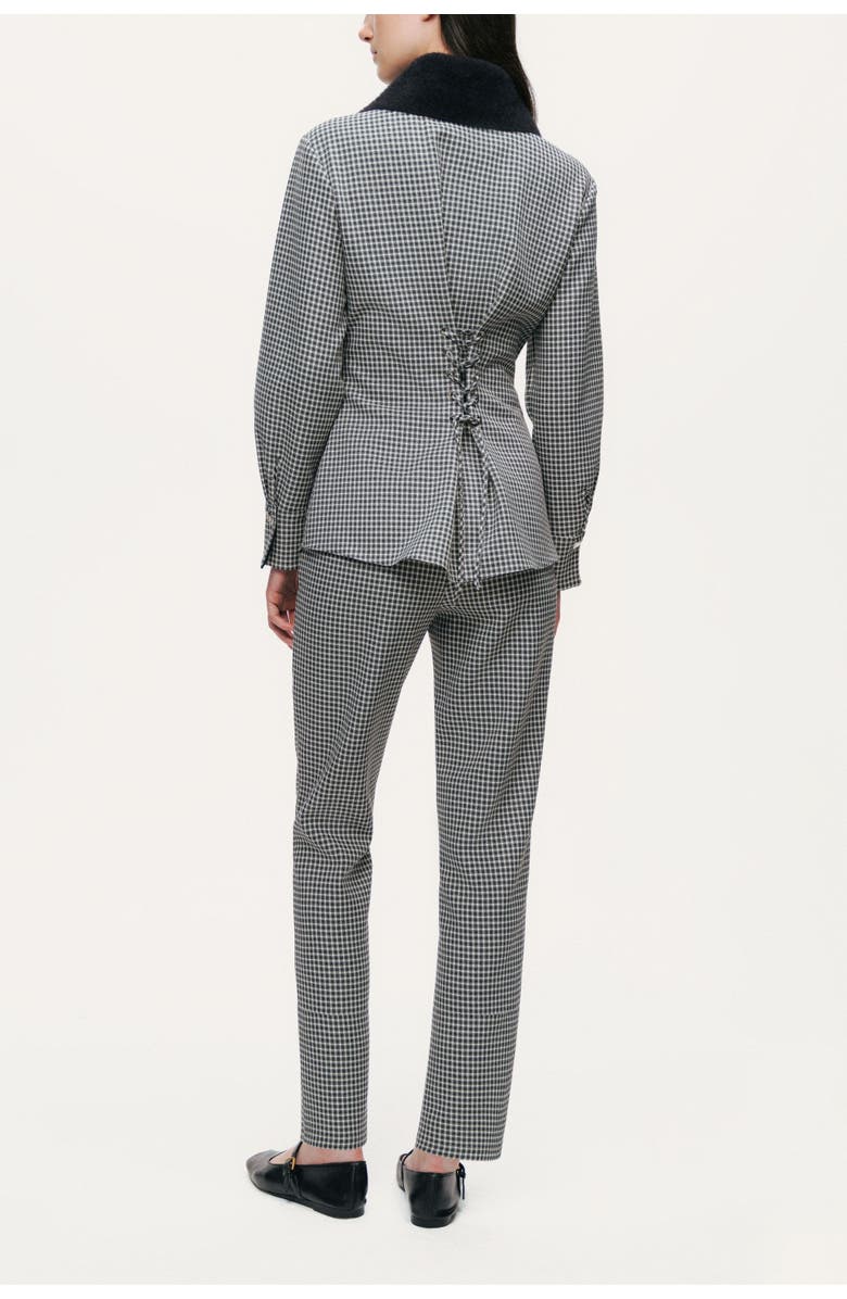 Nocturne Tailored Micro Check Cigarette Pants, Alternate, color, Multi-Colored