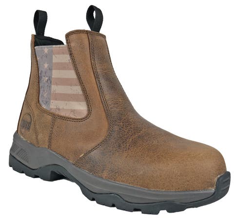 HOSS Old Glory Distressed Composite Toe Work Boot