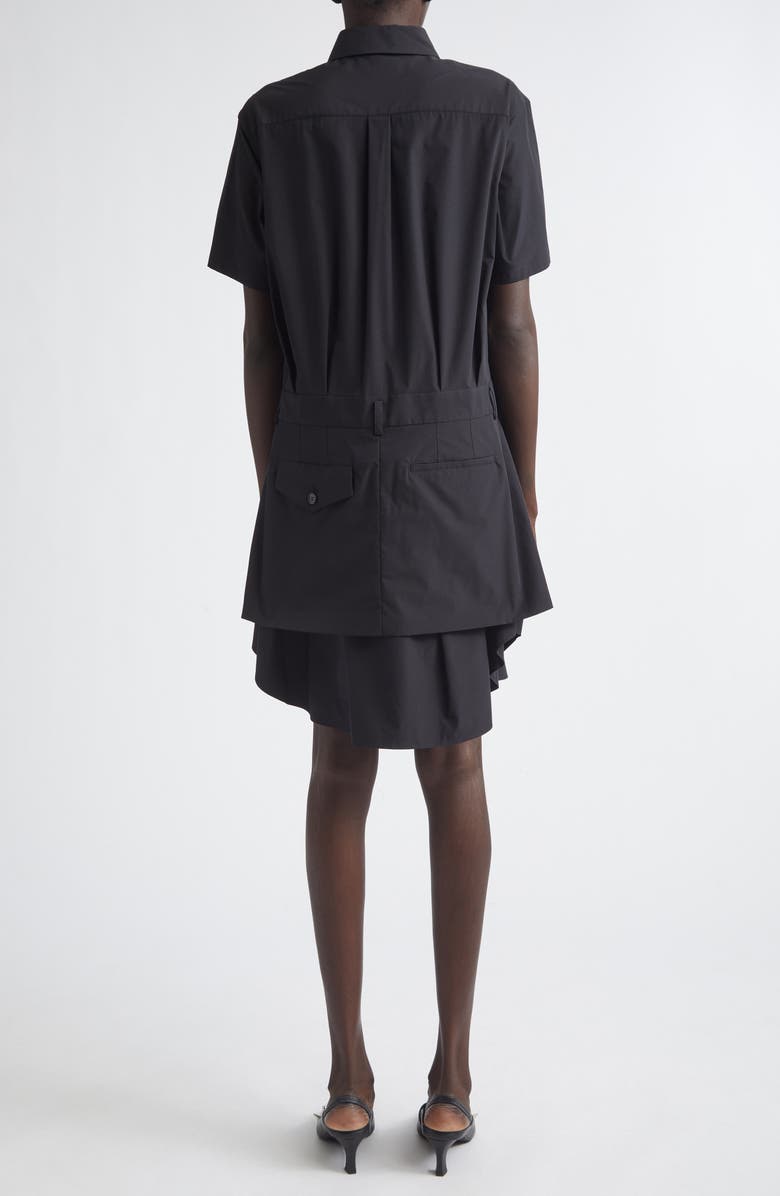 Noir Kei Ninomiya Typewriter Tiered Shirtdress, Alternate, color, Black