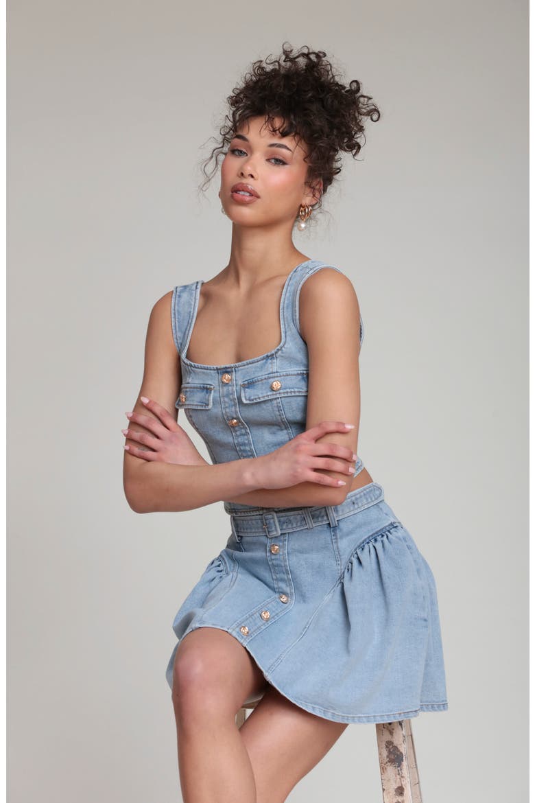 Denim crop Tank, Alternate, color, SATIN WASH