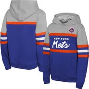 Mitchell & Ness Youth Mitchell & Ness Royal/Grey New York Mets Cooperstown Head Coach Pullover Hoodie