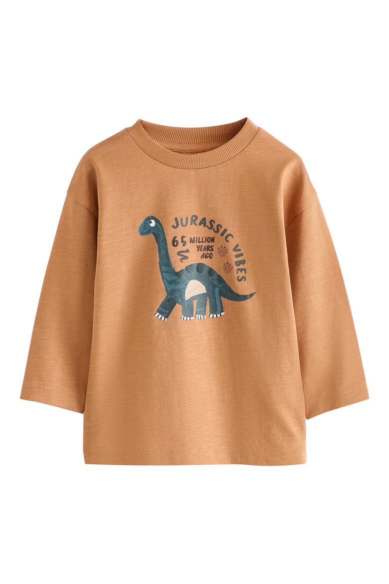 Kids' 3-Pack Dino Assorted T-Shirts, Alternate, color, BROWN