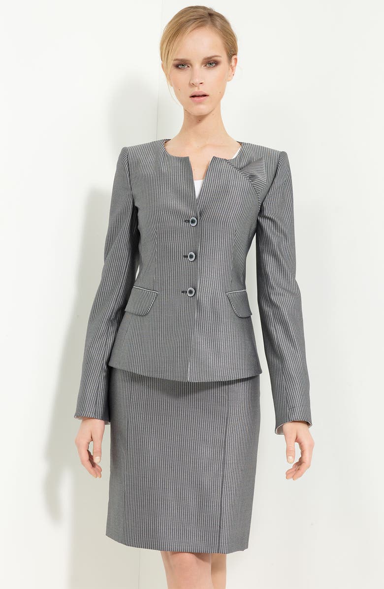Armani Collezioni Pinstripe Jacket, Main, color, 