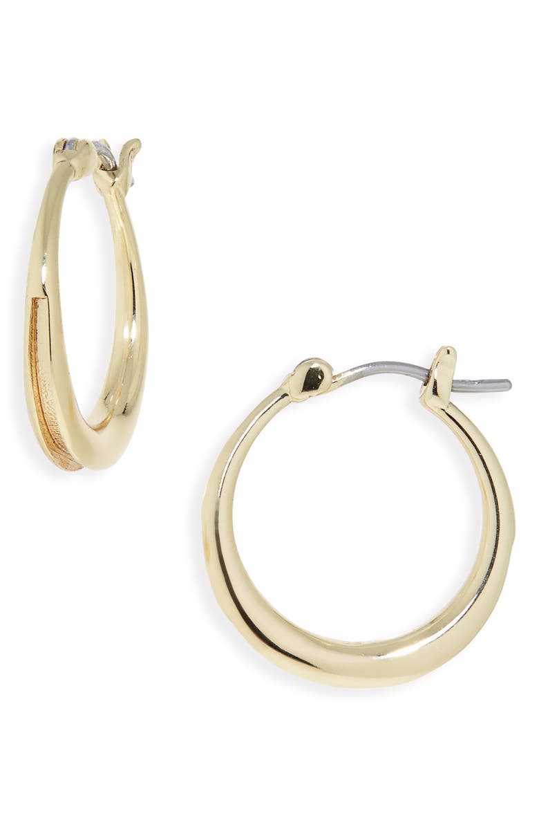 & Other Stories Small Hoop Earrings, Main, color, Metal Bright