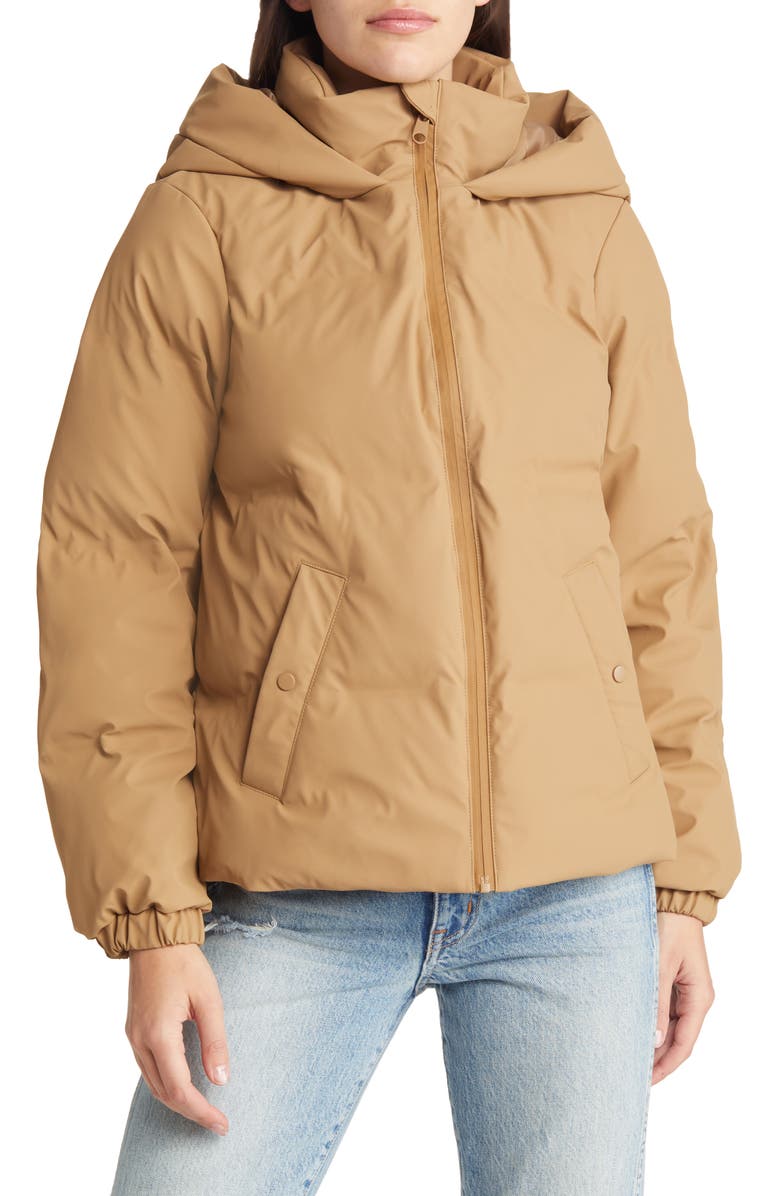 VERO MODA Noe Hooded Puffer Coat, Alternate, color, Tigers Eye