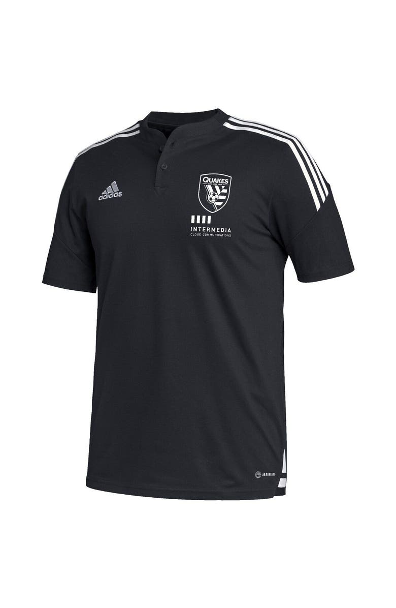adidas Men's adidas Black San Jose Earthquakes Henley AEROREADY Polo, Alternate, color,