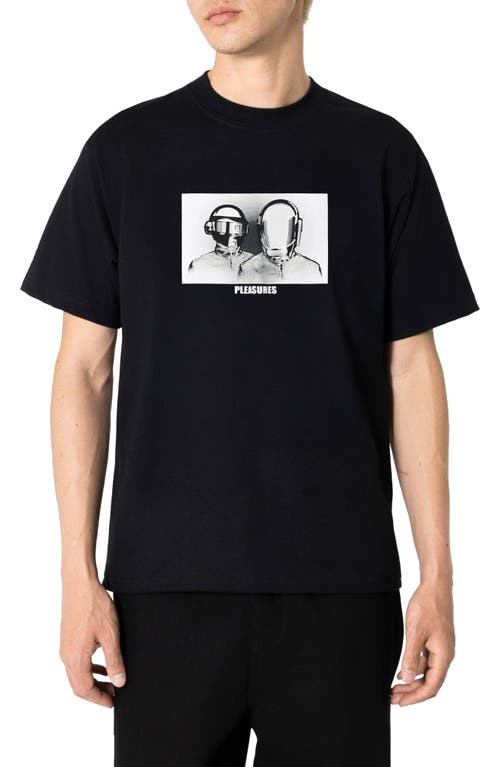 Pleasures X Daft Punk Inverted Short-sleeve T-shirt In Black