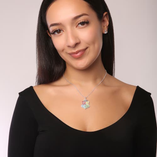 Harry Potter Hogwarts Crest Necklace, 16"+2" In Brown