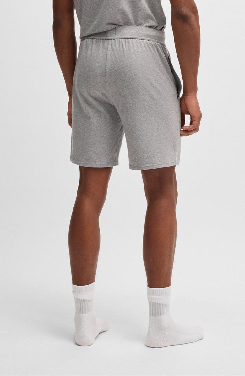 BOSS Unique Drawstring Jersey Lounge Shorts, Alternate, color, Medium Grey
