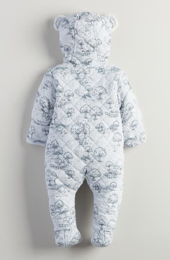 Ear Appliqué Quilted Faux Fur Lined Hooded Bunting