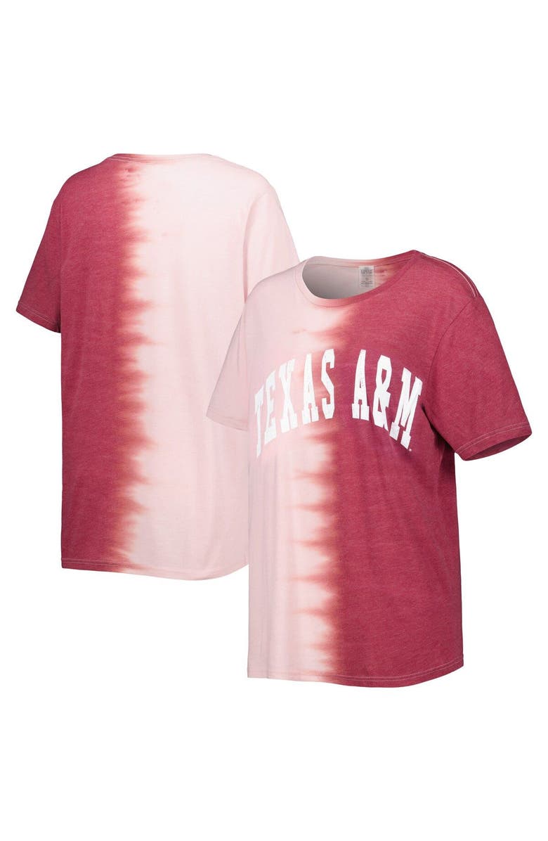 GAMEDAY COUTURE Women's Gameday Couture Maroon Texas A&M Aggies Find Your Groove Split-Dye T-Shirt, Main, color, Maroon