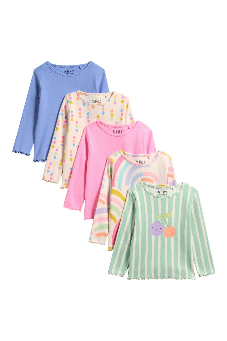 Kids' 5-Pack Assorted Long Sleeve Tops, Main, color, MULTI