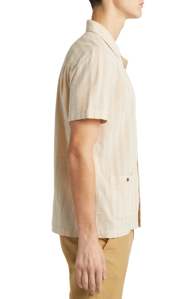 Rails Vice Stripe Short Sleeve Guayabera Shirt, Alternate, color, 