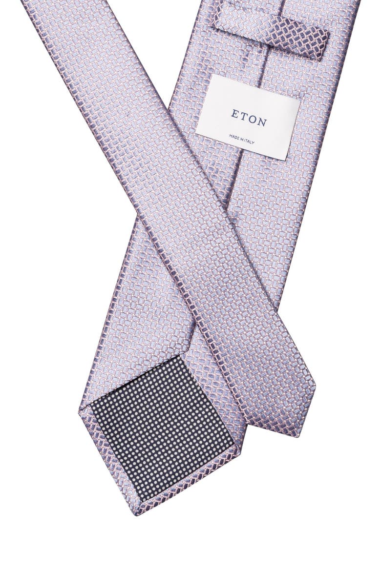 Geometric Jacquard Silk Tie, Alternate, color, MEDIUM PINK