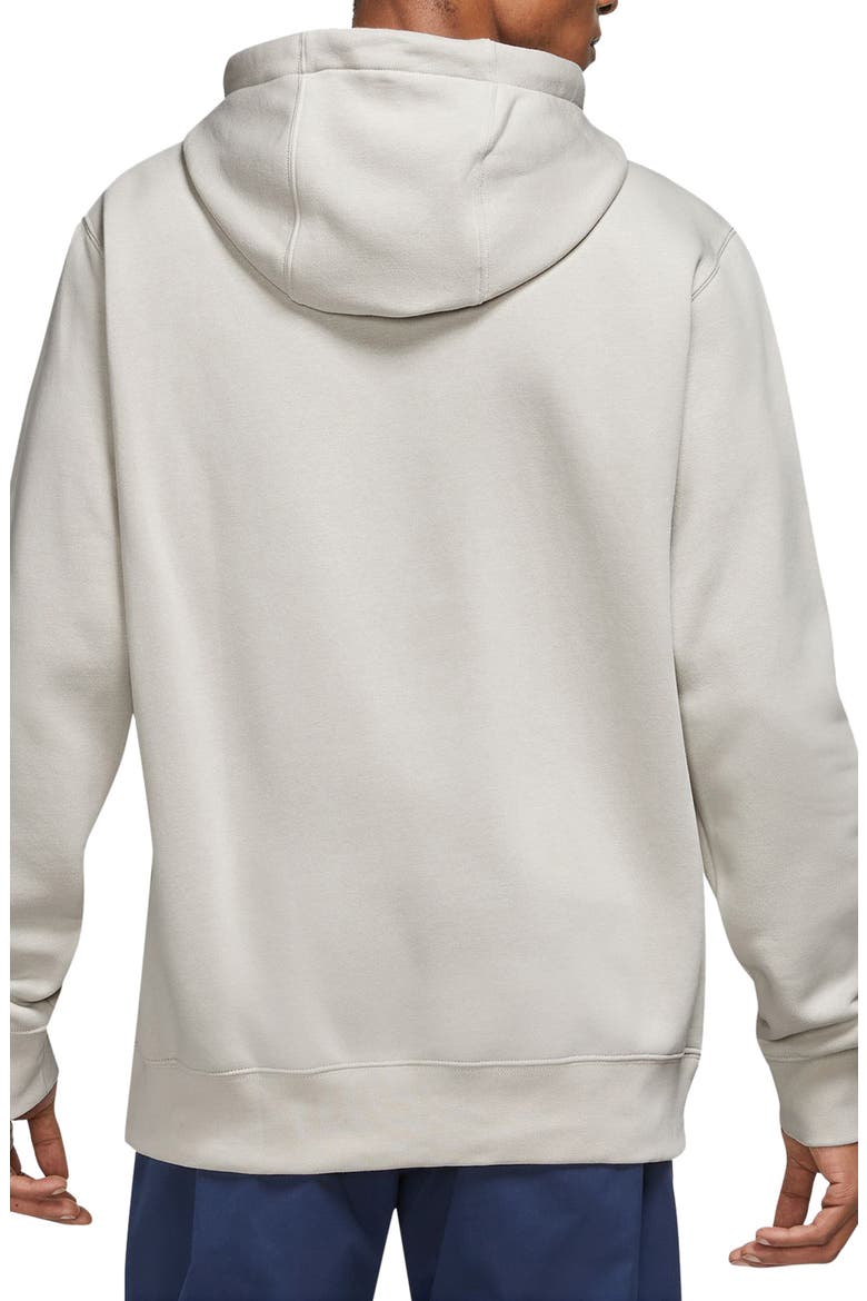 Sportswear Club Fleece Logo Hoodie, Alternate, color, 073 LTBONE/BLACK
