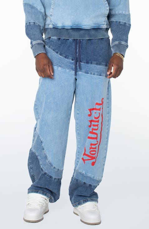 Swirl Straight Denim Pants