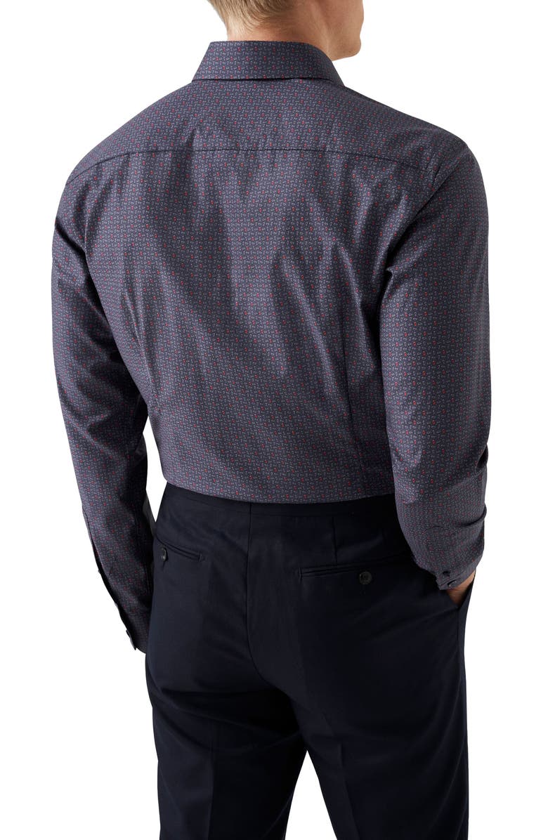 Eton Contemporary Fit Micro Paisley Print Dress Shirt, Alternate, color, 