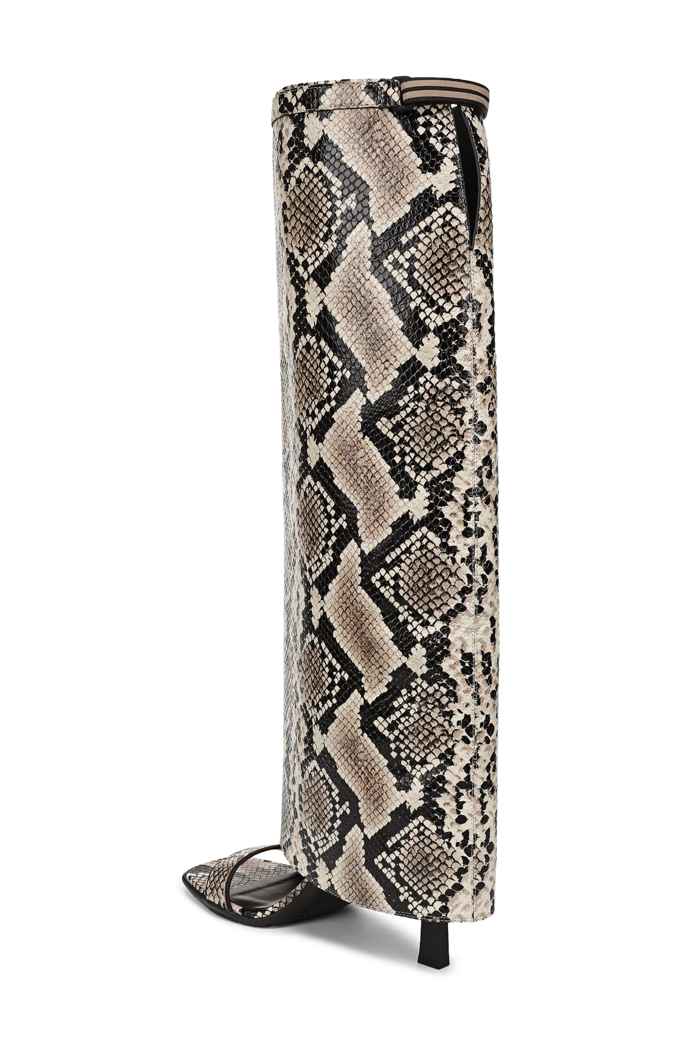 x June Ambrose Nova Shaft Sandal, Alternate, color, NATURAL/ BROWN MULTI