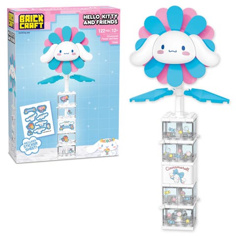 Hello Kitty Cinnamoroll Flower & Vase Building Set
