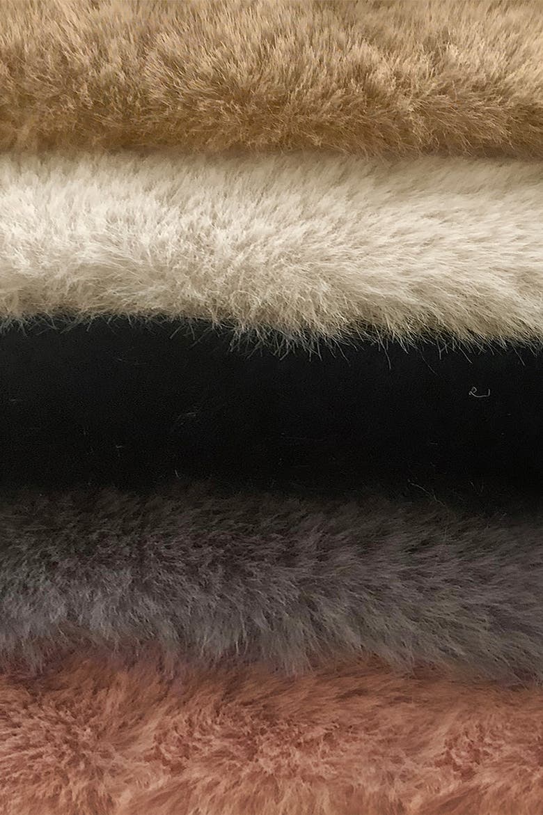 Faux Fur Rectangular Throw 3' X 5' - Grey, Alternate, color, GREY