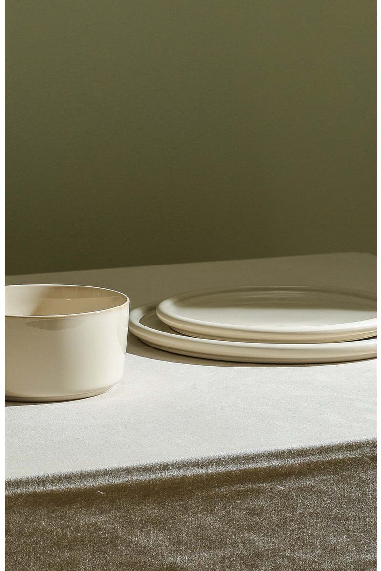 Eden Stoneware 24-Piece Dinnerware Set, Alternate, color, Beige