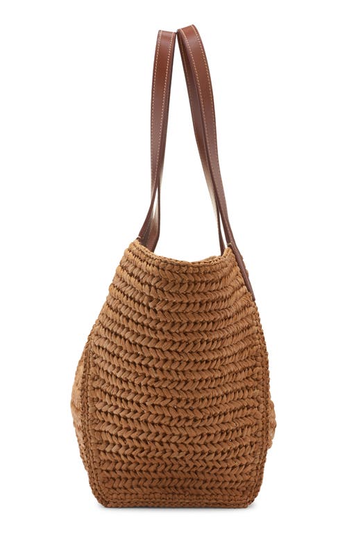 Tom Ford Medium Tara Raffia Tote In 3jb10 Vanilla/cuoio