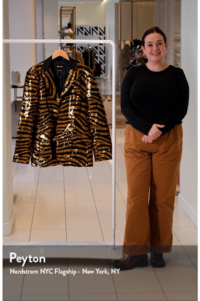 Tiger Royale Sequin Notch Collar Blazer video