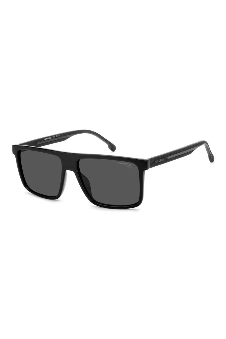 58mm C Sport Square Sunglasses, Alternate, color, BLACK/ GREY
