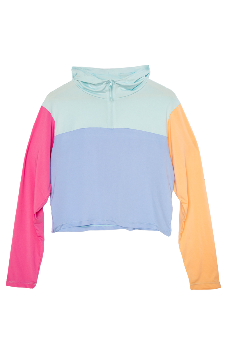 Nani Swimwear Quarter Zip Sunshade, Main, color, Celeste