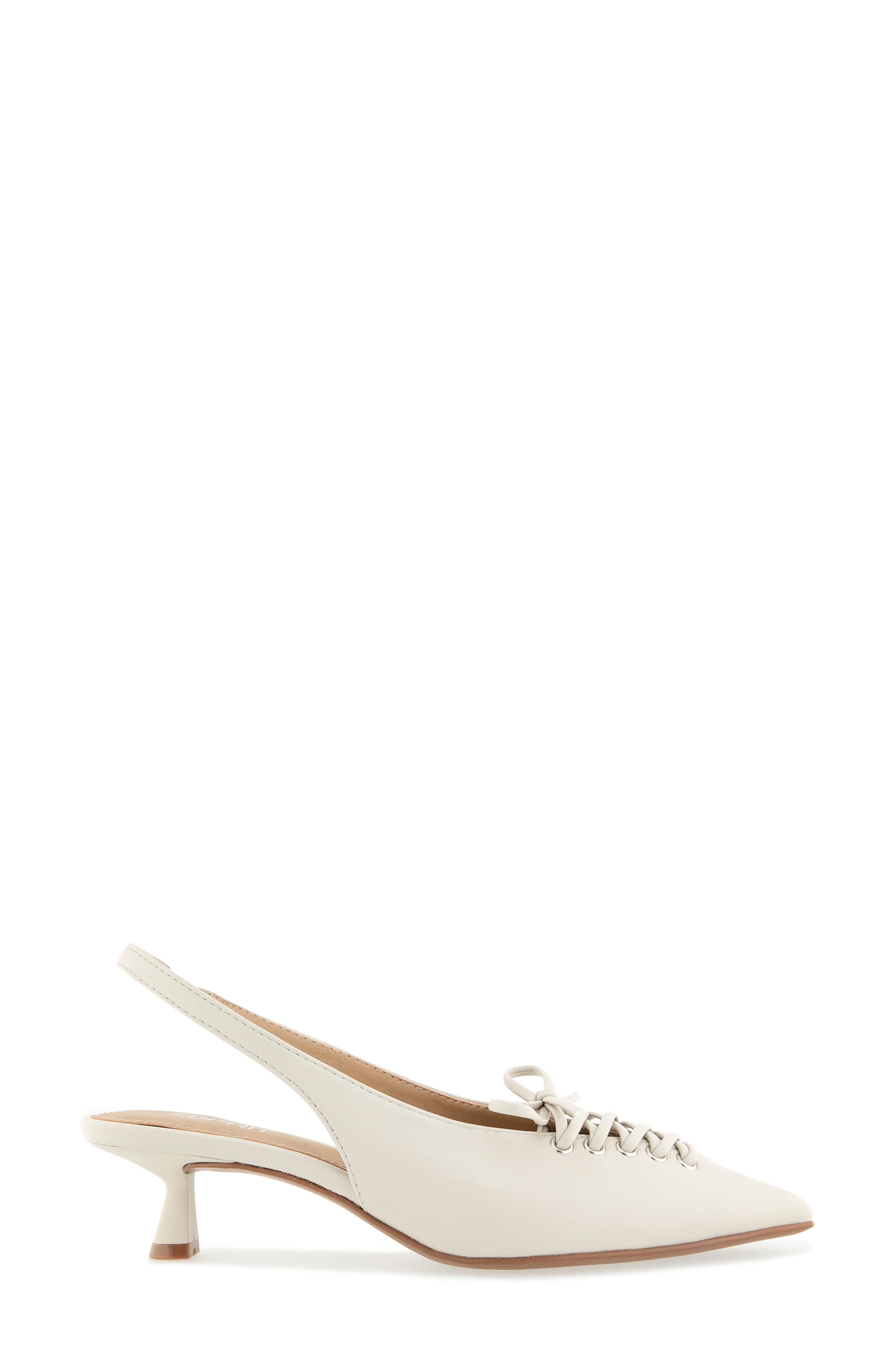 Esprit Paulina Slingback Kitten Heel Pump, Alternate, color, Ivory Pu