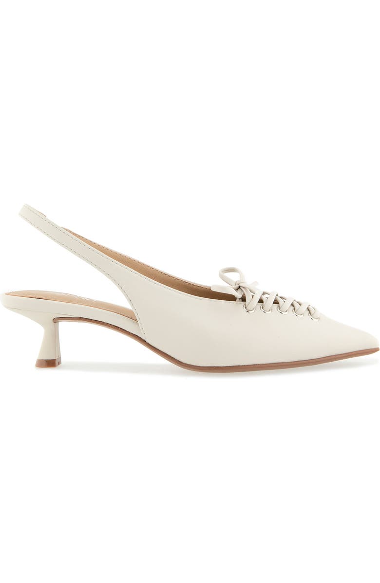 Esprit Paulina Slingback Kitten Heel Pump, Alternate, color, Ivory Pu