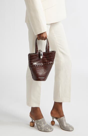 トートバッグ Le Bambola leather-trimmed basket bag Le Bambola leather-trimmed tote bag in white - Jacquemus
